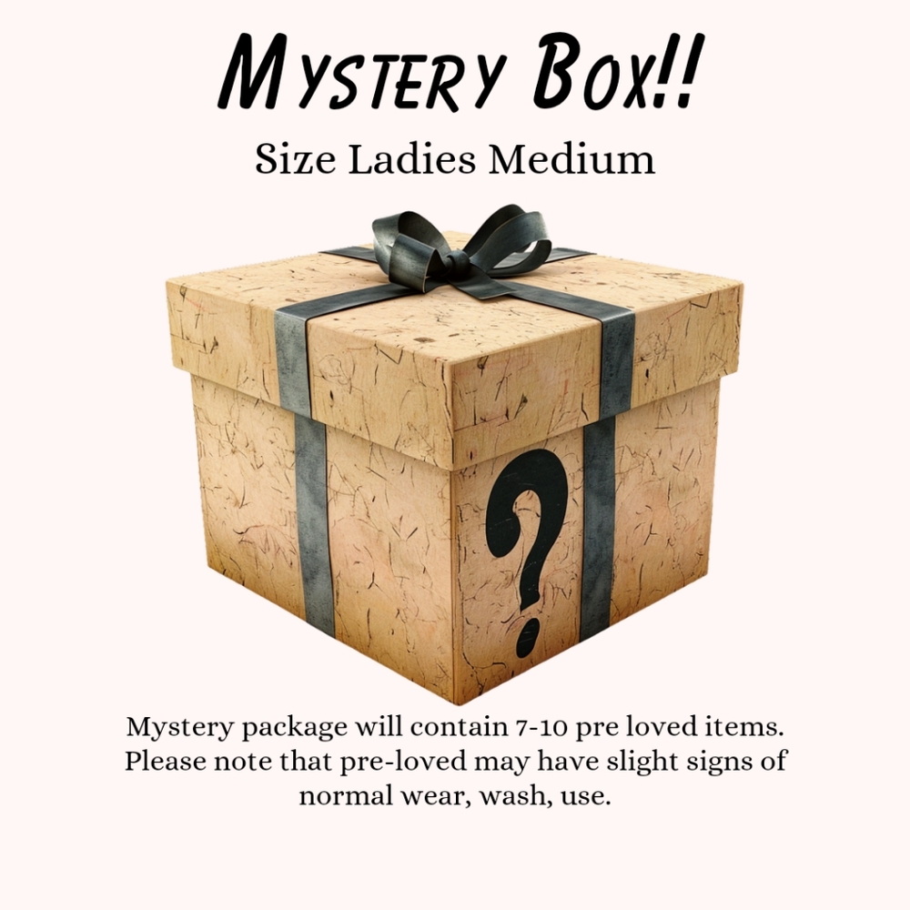 Size Medium Ladies Mystery Box - 7-10 pieces, mixed brands, Wardrobe Builder EUC